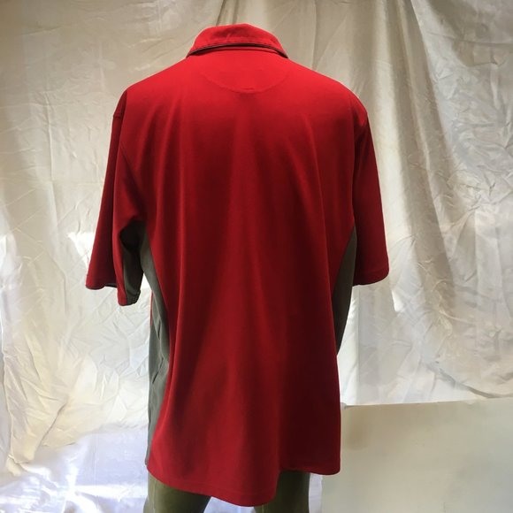 Stormtech Performance Men's XL Polo Short Sleeve Shirt Red Gray FLOW Logo - Picture 10 of 16